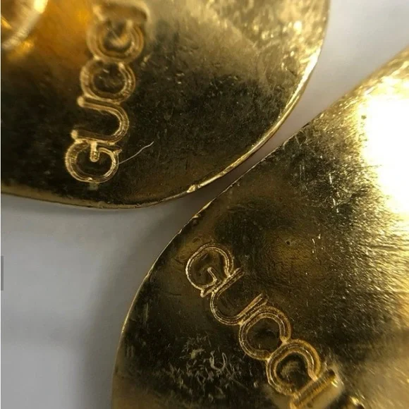 Gucci Gold and Green Cufflinks Set - Picture 4 of 9